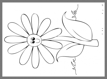Smiling Daisy Coloring Sheets