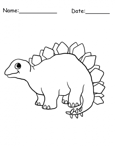 Stegosaurus Dinosaur Coloring Page