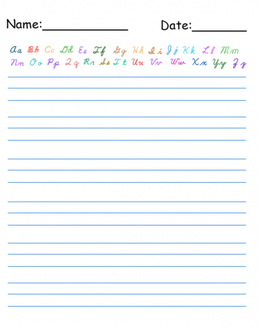 Printable Practice Cursive Worksheets