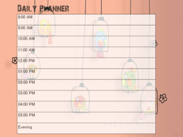 Printable Birdies Daily Calendars