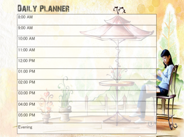 Printable Cafe Theme Daily Calendars