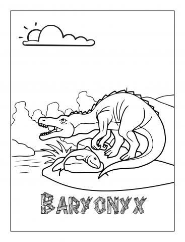 Printable Dinosaur Coloring Page Baryonyx