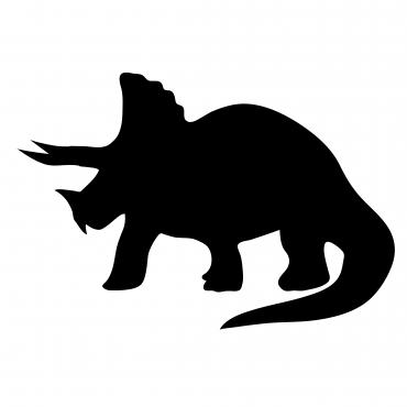 Printable black Triceratops Stencils