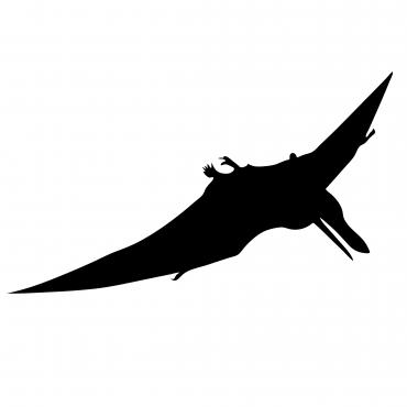 Printable flying down dinosaur Stencils