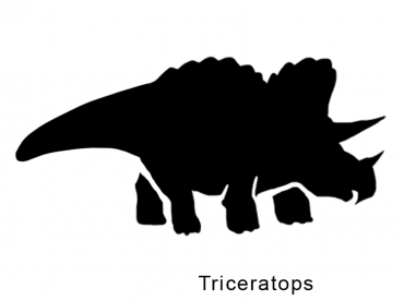 Printable Triceratops Stencils