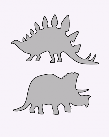 Stegosaurus And Triceratops Stencils Printable Crafts