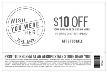 Printable Aeropostale Coupon