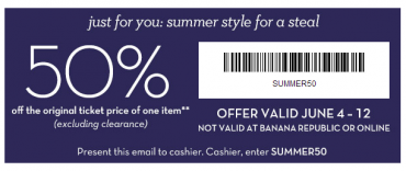 Printable Banana Republic Coupons