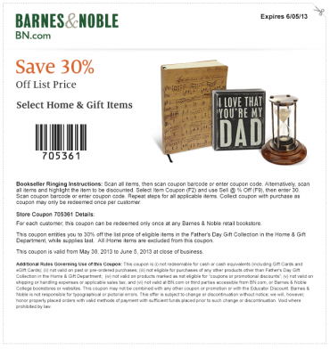 Printable Barnes and Nobel Discount Coupon