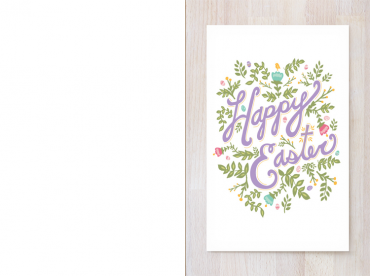 Printable Floral Easter Cards