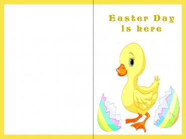 Yellow Chick Printable Easter Card