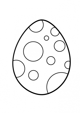 Coloring Page Easter egg circles
