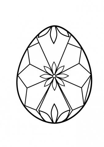 Coloring Page easter egg diamond