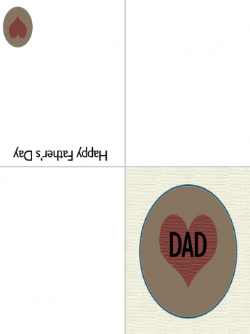 Printable Grey Happy Father's Day Card