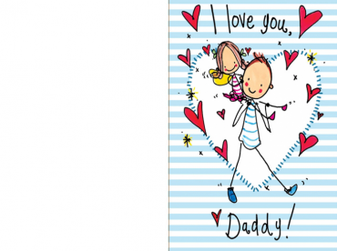 Printable I Love You Father's Day Cards