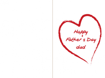 Printable Red Hearts Fathers Day Cards