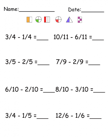 Helpful Fraction Worksheet