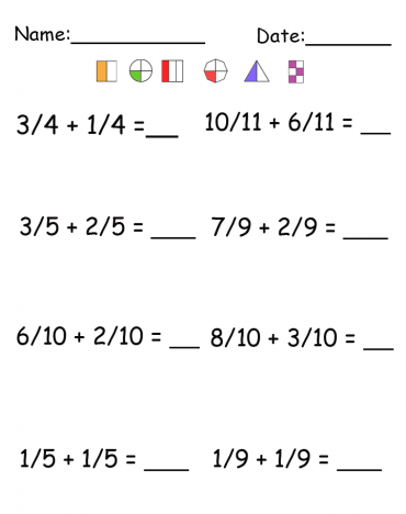 Math Fraction Worksheet