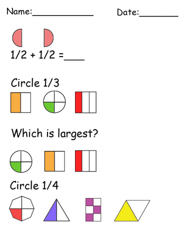 Printable Fraction Worksheets