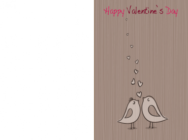 Printable Kissing Doves Valentine's Day Cards