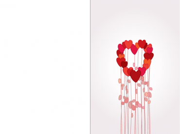 Printable Red Hearts Valentines Day Cards