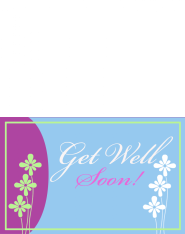 Printable Light Blue Get Well Cards