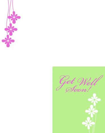 Printable Purple Trifold Get Well Soon Cards