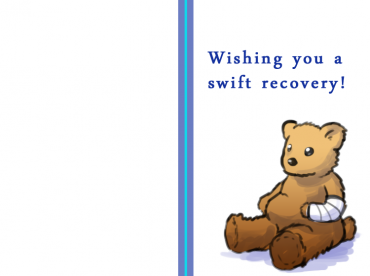Teddy Bear Get Well Card