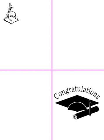 Black Mortarboard Graduation Card