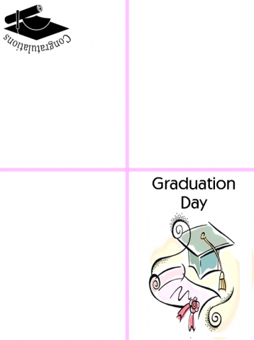 Blue Mortarboard Graduation Card