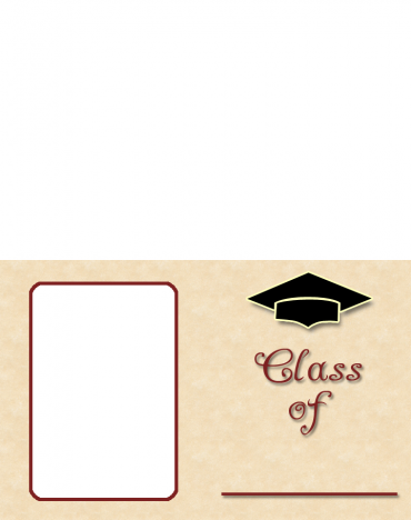 Printable Red Frame Graduation Invitations