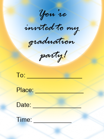 Sun Printable Graduation Invitation