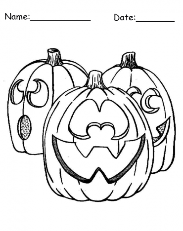 Pumpkin Printable Halloween Coloring Page