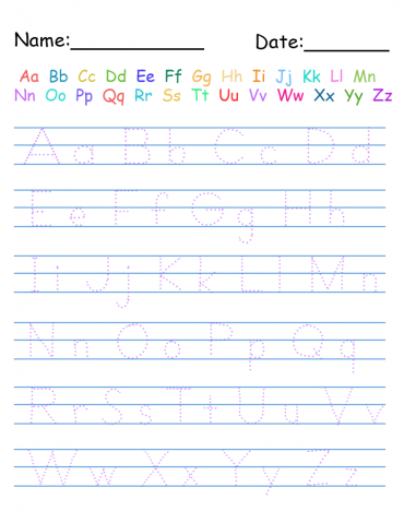 Trace Handwriting Worksheet