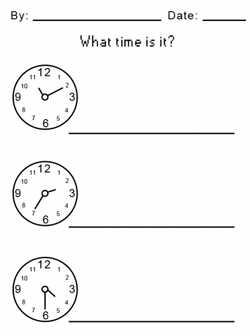 How to Tell Time on a Clock Printable Worksheets