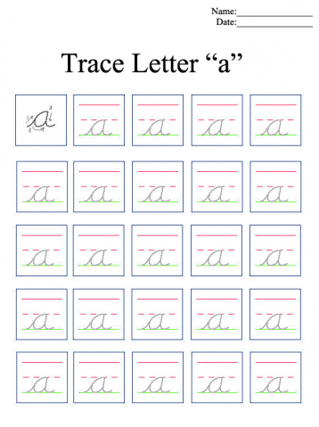 Letter A Printable Worksheets
