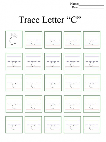Letter C Printable Worksheets