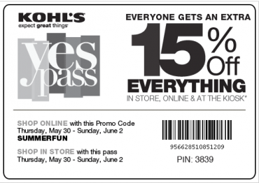 Kohl's Yes Pass Coupon