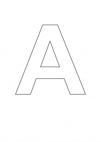 Letter Stencil Bold Uppercase A