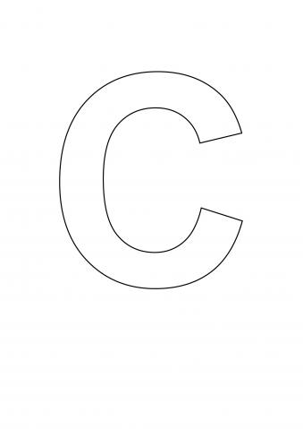 Letter Stencil Bold Uppercase C