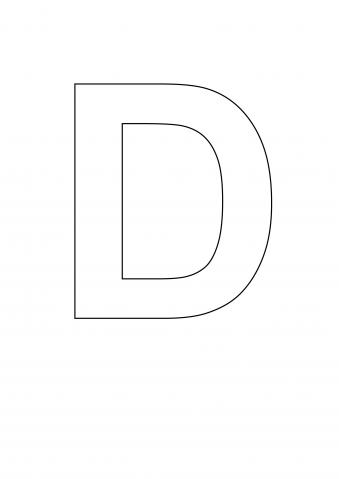 Letter Stencil Bold Uppercase D
