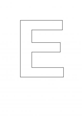 Letter Stencil Bold Uppercase E
