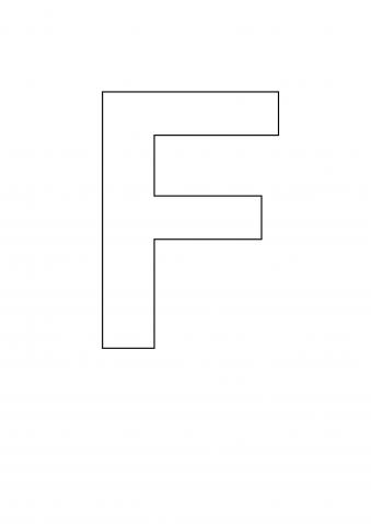 Letter Stencil Bold Uppercase F