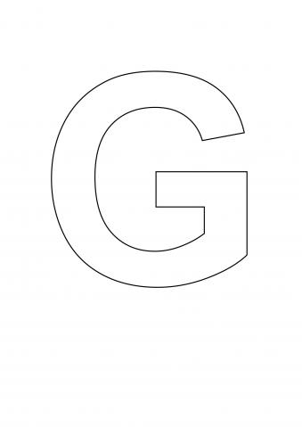 Letter Stencil Bold Uppercase G