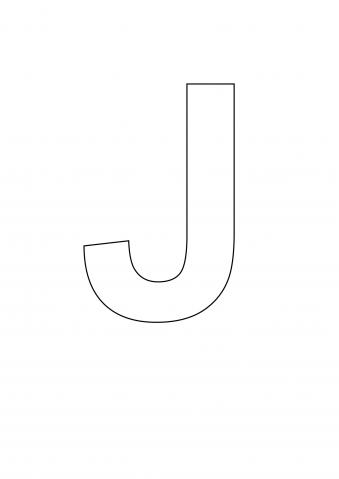 Letter Stencil Bold Uppercase J