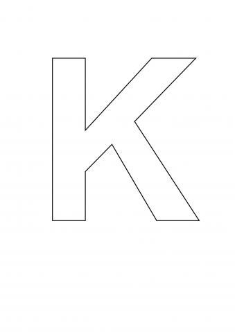 Letter Stencil Bold Uppercase K