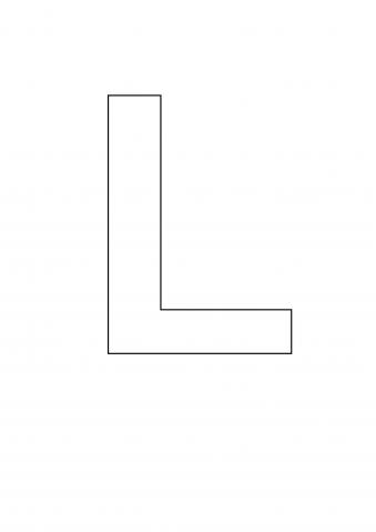 Letter Stencil Bold Uppercase L