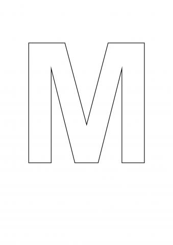 Letter Stencil Bold Uppercase M