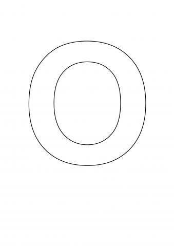 Letter Stencil Bold Uppercase O