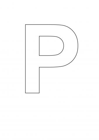 Letter Stencil Bold Uppercase P